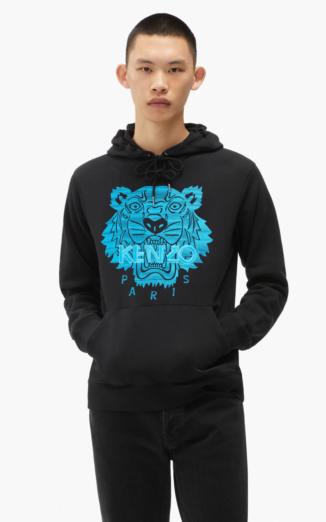 Sudaderas Con Capucha Kenzo Tiger Hombre Negras - SKU.4843227